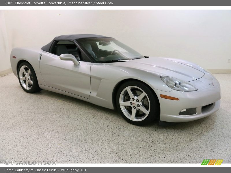 Machine Silver / Steel Grey 2005 Chevrolet Corvette Convertible