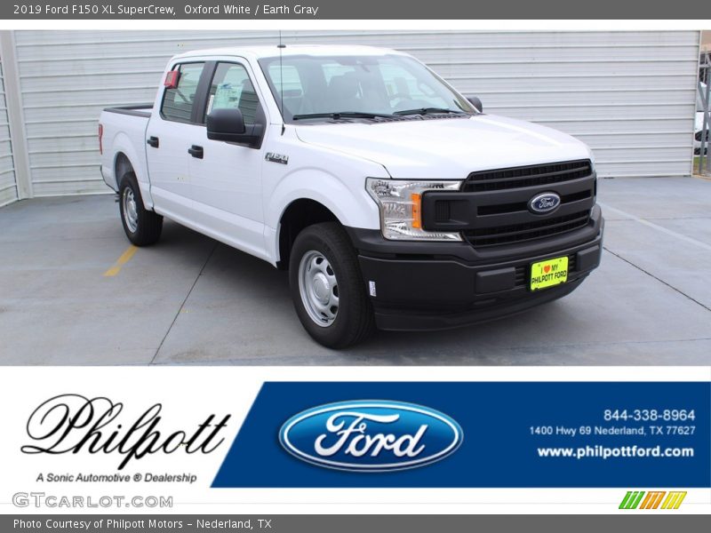 Oxford White / Earth Gray 2019 Ford F150 XL SuperCrew