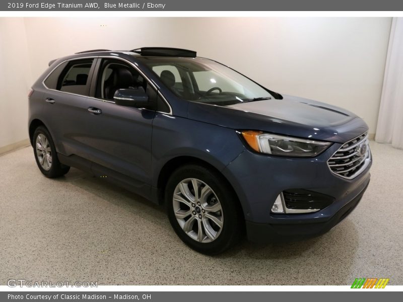 Blue Metallic / Ebony 2019 Ford Edge Titanium AWD
