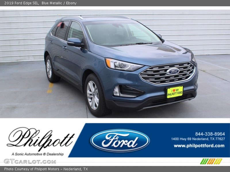 Blue Metallic / Ebony 2019 Ford Edge SEL