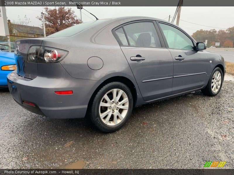 Metropolitan Gray Mica / Black 2008 Mazda MAZDA3 i Sport Sedan