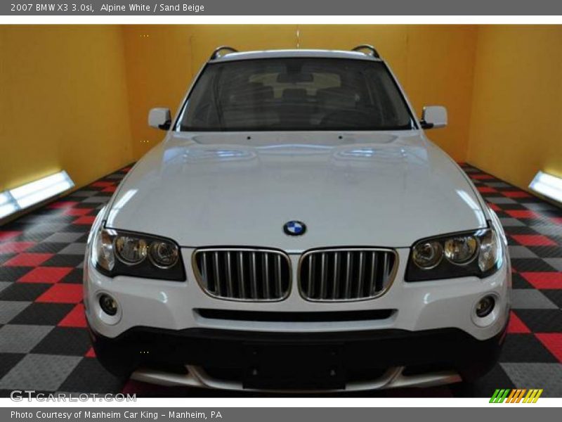 Alpine White / Sand Beige 2007 BMW X3 3.0si