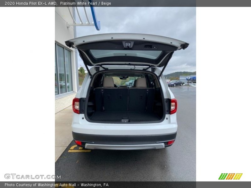 Platinum White Pearl / Beige 2020 Honda Pilot EX-L AWD