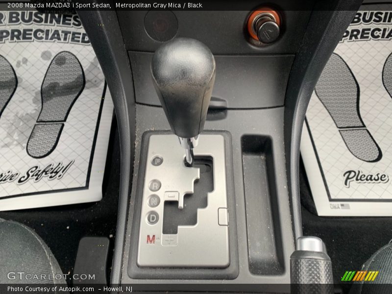 Metropolitan Gray Mica / Black 2008 Mazda MAZDA3 i Sport Sedan