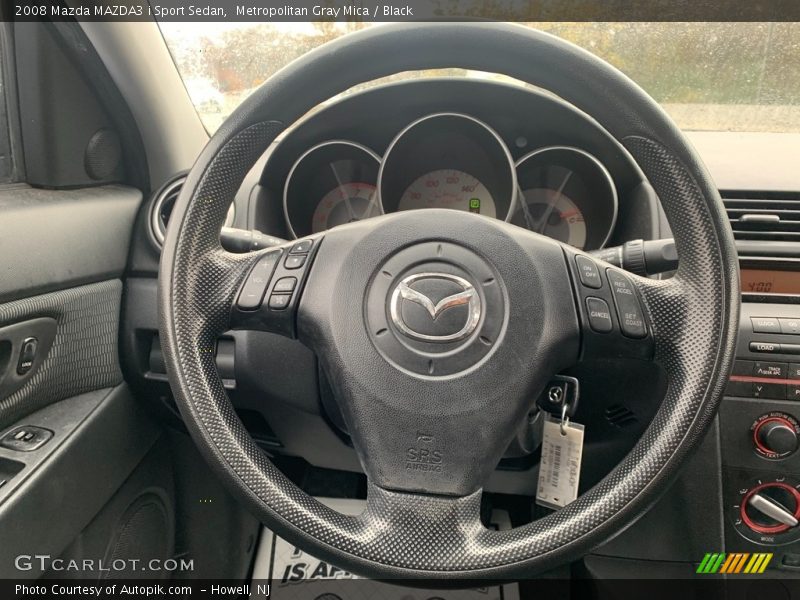 Metropolitan Gray Mica / Black 2008 Mazda MAZDA3 i Sport Sedan