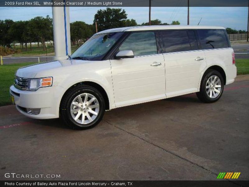 White Suede Clearcoat / Medium Light Stone 2009 Ford Flex SEL