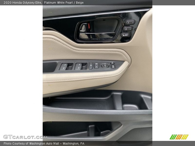 Platinum White Pearl / Beige 2020 Honda Odyssey Elite