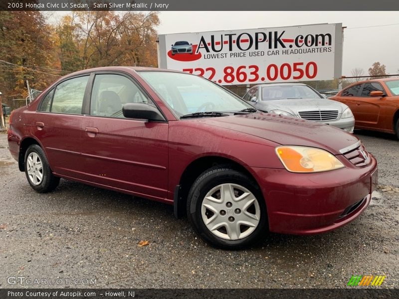 Satin Silver Metallic / Ivory 2003 Honda Civic LX Sedan