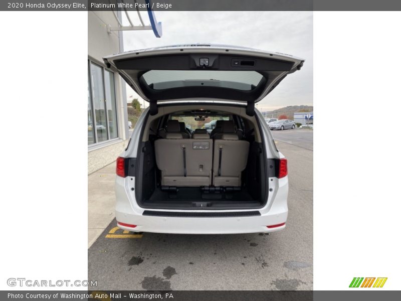 Platinum White Pearl / Beige 2020 Honda Odyssey Elite