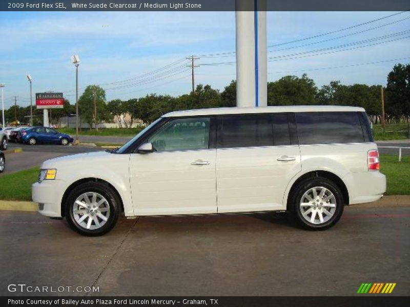 White Suede Clearcoat / Medium Light Stone 2009 Ford Flex SEL