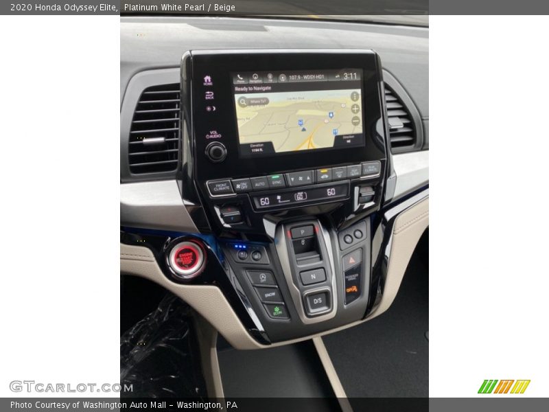 Platinum White Pearl / Beige 2020 Honda Odyssey Elite