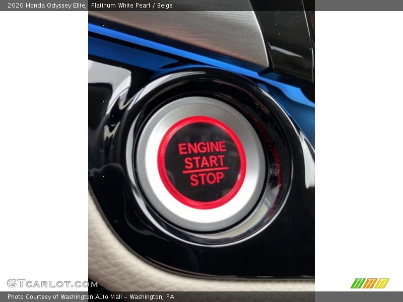 Platinum White Pearl / Beige 2020 Honda Odyssey Elite