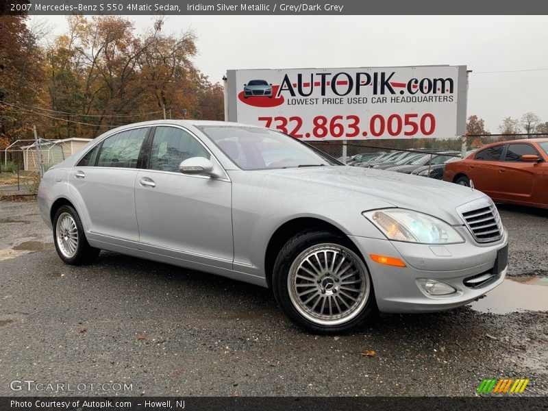 Iridium Silver Metallic / Grey/Dark Grey 2007 Mercedes-Benz S 550 4Matic Sedan
