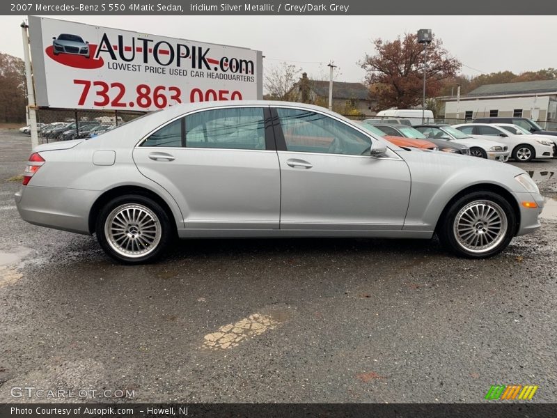 Iridium Silver Metallic / Grey/Dark Grey 2007 Mercedes-Benz S 550 4Matic Sedan
