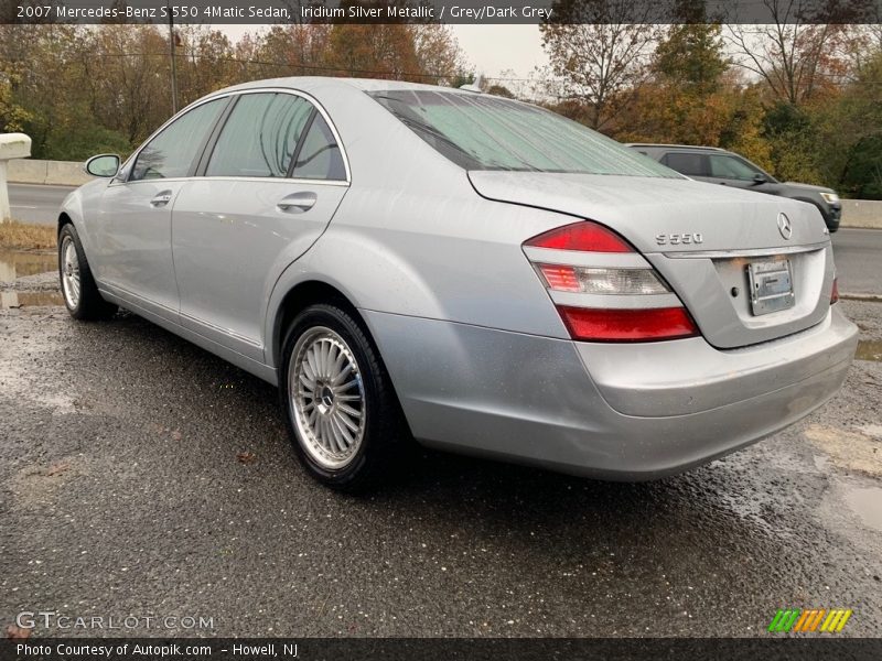 Iridium Silver Metallic / Grey/Dark Grey 2007 Mercedes-Benz S 550 4Matic Sedan