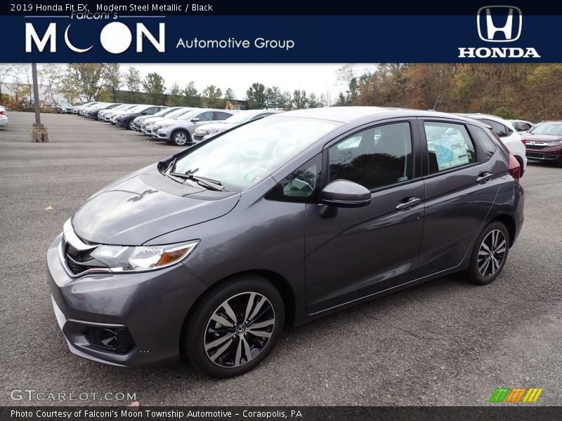 Modern Steel Metallic / Black 2019 Honda Fit EX