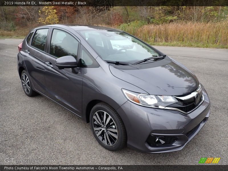 Modern Steel Metallic / Black 2019 Honda Fit EX