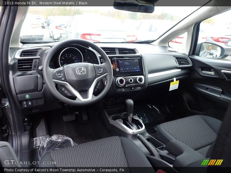 Modern Steel Metallic / Black 2019 Honda Fit EX