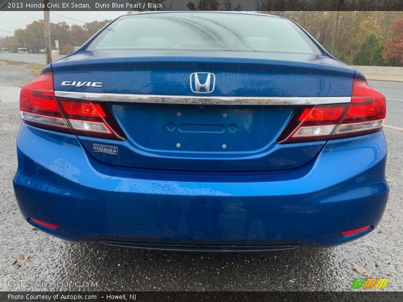 Dyno Blue Pearl / Black 2013 Honda Civic EX Sedan