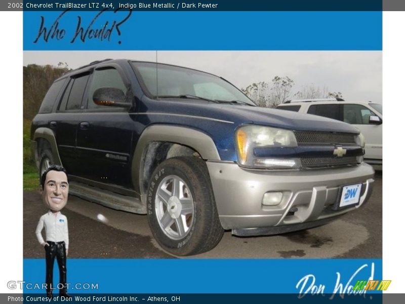 Indigo Blue Metallic / Dark Pewter 2002 Chevrolet TrailBlazer LTZ 4x4