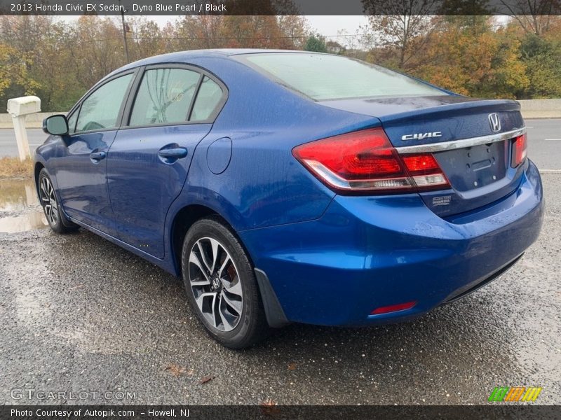 Dyno Blue Pearl / Black 2013 Honda Civic EX Sedan