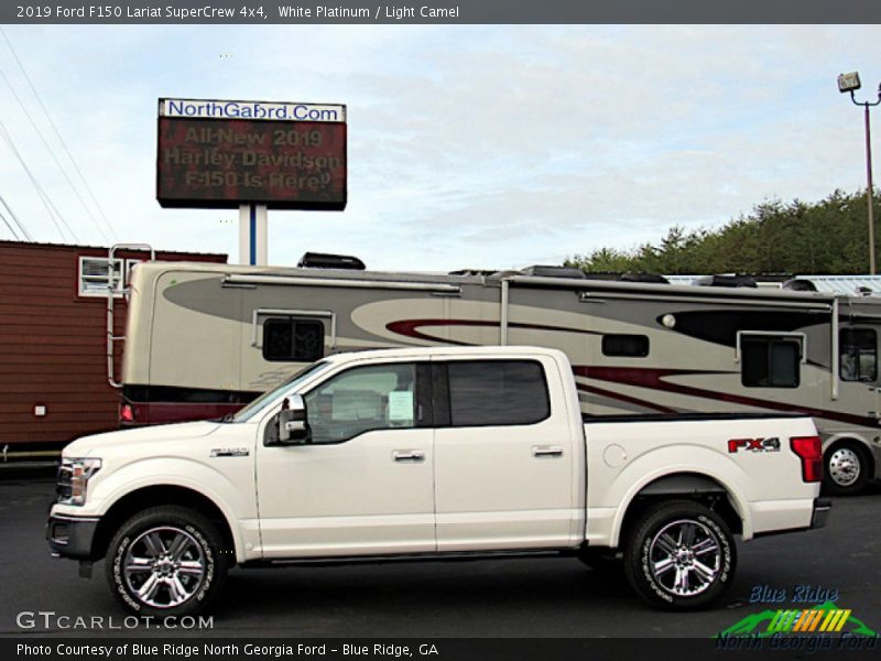 White Platinum / Light Camel 2019 Ford F150 Lariat SuperCrew 4x4