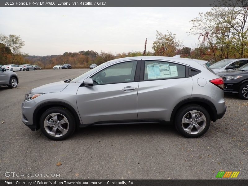 Lunar Silver Metallic / Gray 2019 Honda HR-V LX AWD