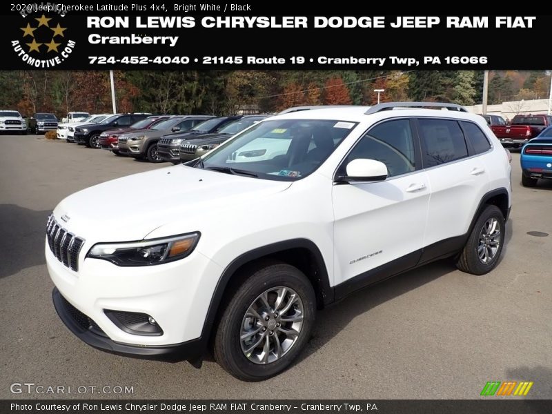 Bright White / Black 2020 Jeep Cherokee Latitude Plus 4x4