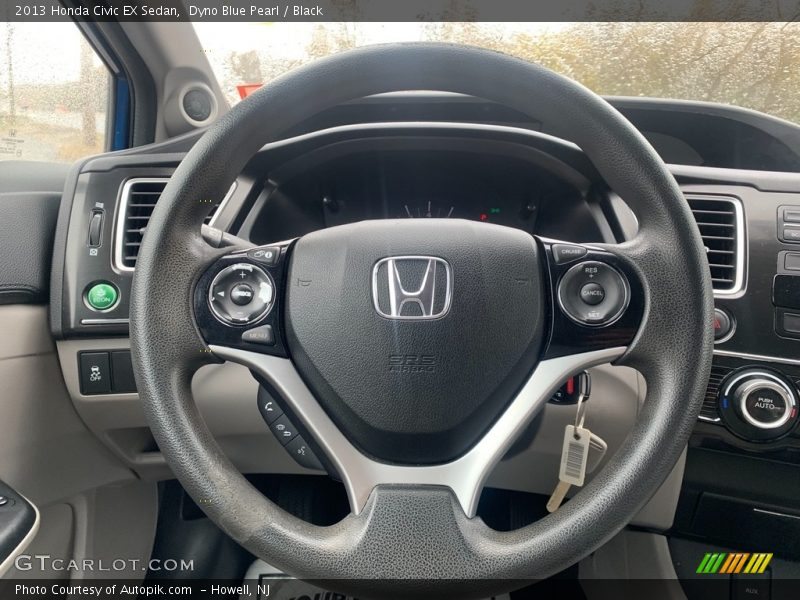 Dyno Blue Pearl / Black 2013 Honda Civic EX Sedan