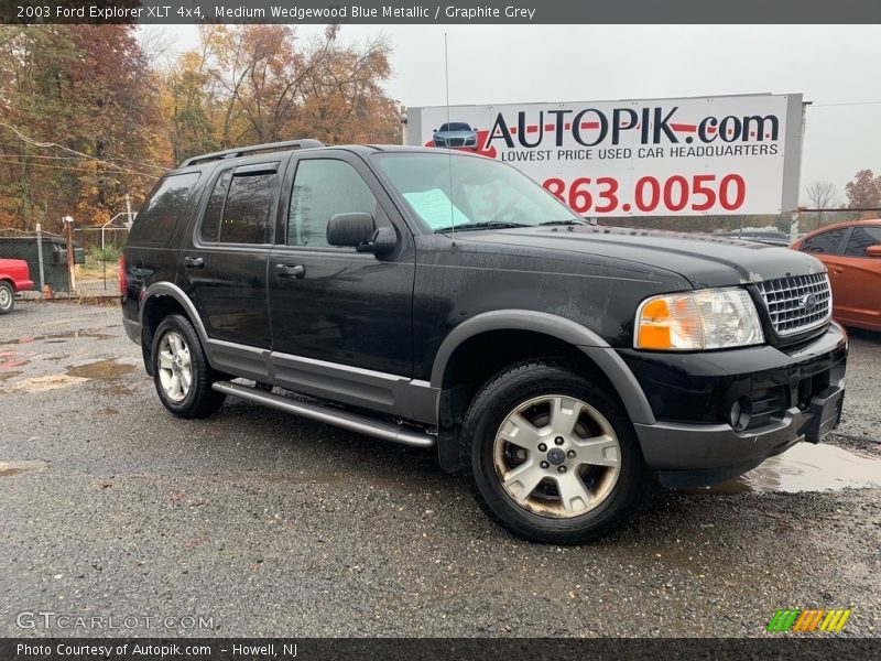 Medium Wedgewood Blue Metallic / Graphite Grey 2003 Ford Explorer XLT 4x4