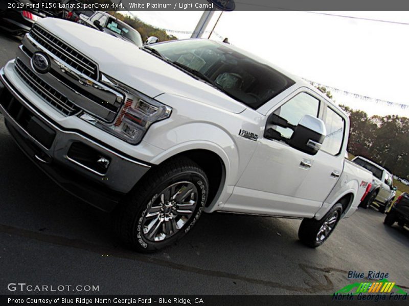 White Platinum / Light Camel 2019 Ford F150 Lariat SuperCrew 4x4