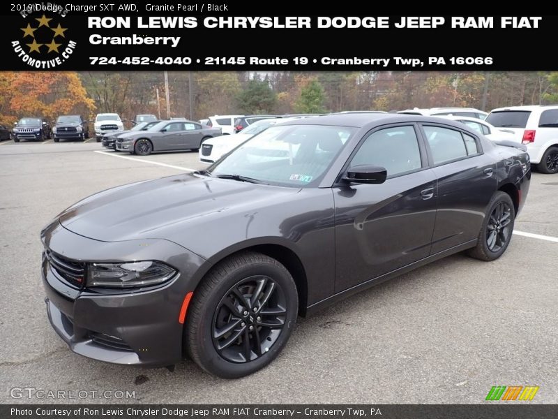 Granite Pearl / Black 2019 Dodge Charger SXT AWD