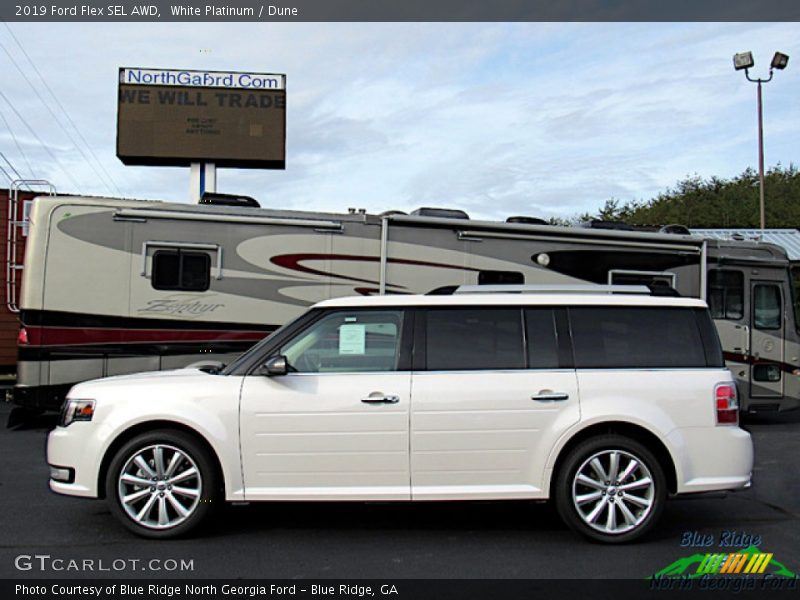 White Platinum / Dune 2019 Ford Flex SEL AWD