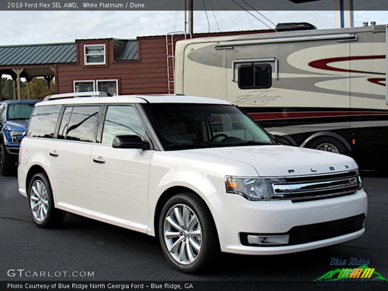 White Platinum / Dune 2019 Ford Flex SEL AWD