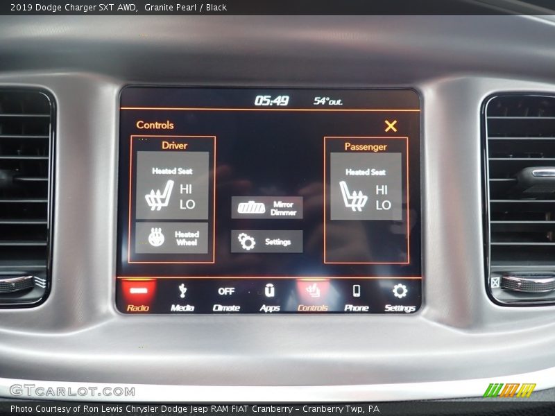 Granite Pearl / Black 2019 Dodge Charger SXT AWD