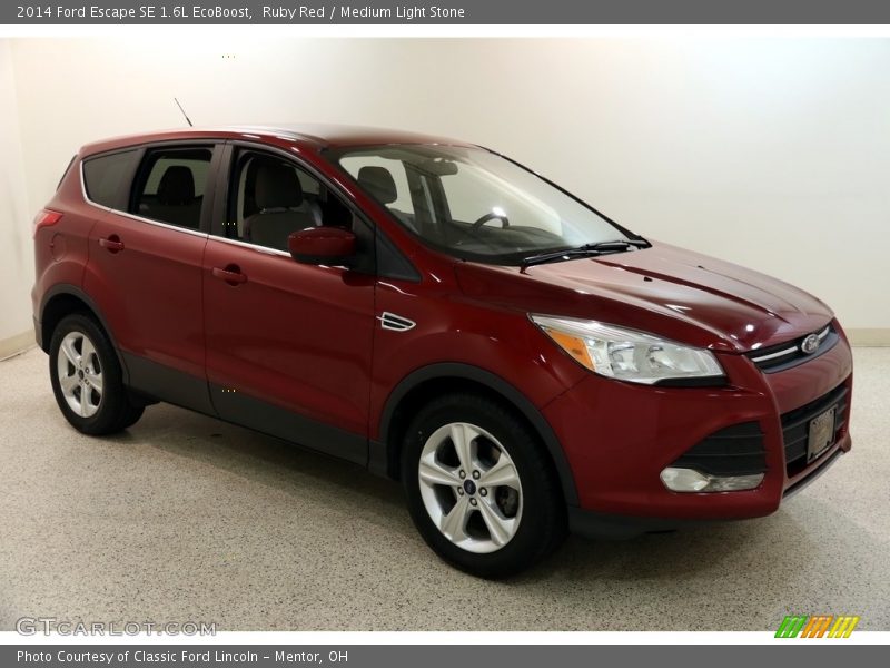 Ruby Red / Medium Light Stone 2014 Ford Escape SE 1.6L EcoBoost