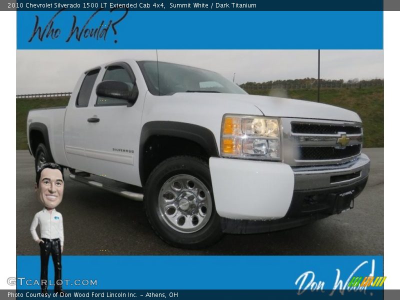 Summit White / Dark Titanium 2010 Chevrolet Silverado 1500 LT Extended Cab 4x4