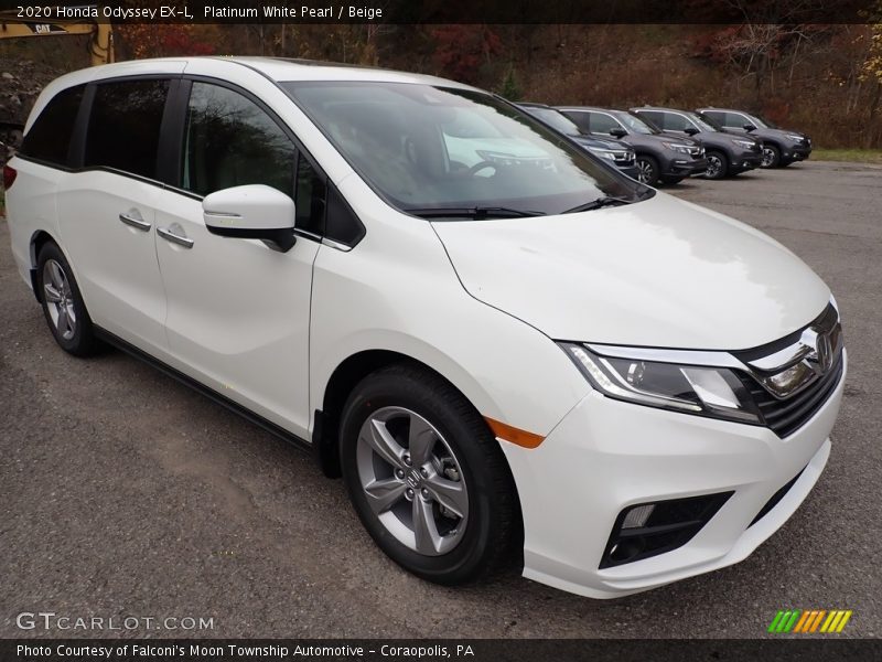 Platinum White Pearl / Beige 2020 Honda Odyssey EX-L