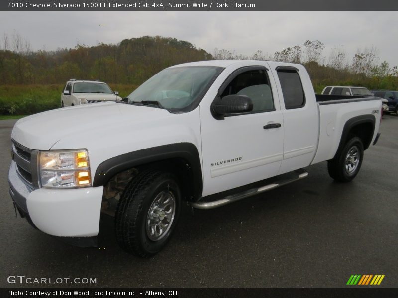 Summit White / Dark Titanium 2010 Chevrolet Silverado 1500 LT Extended Cab 4x4