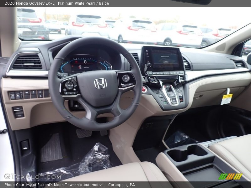 Platinum White Pearl / Beige 2020 Honda Odyssey EX-L