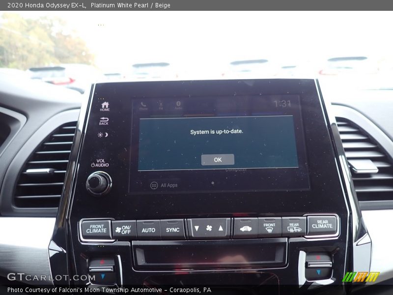 Platinum White Pearl / Beige 2020 Honda Odyssey EX-L