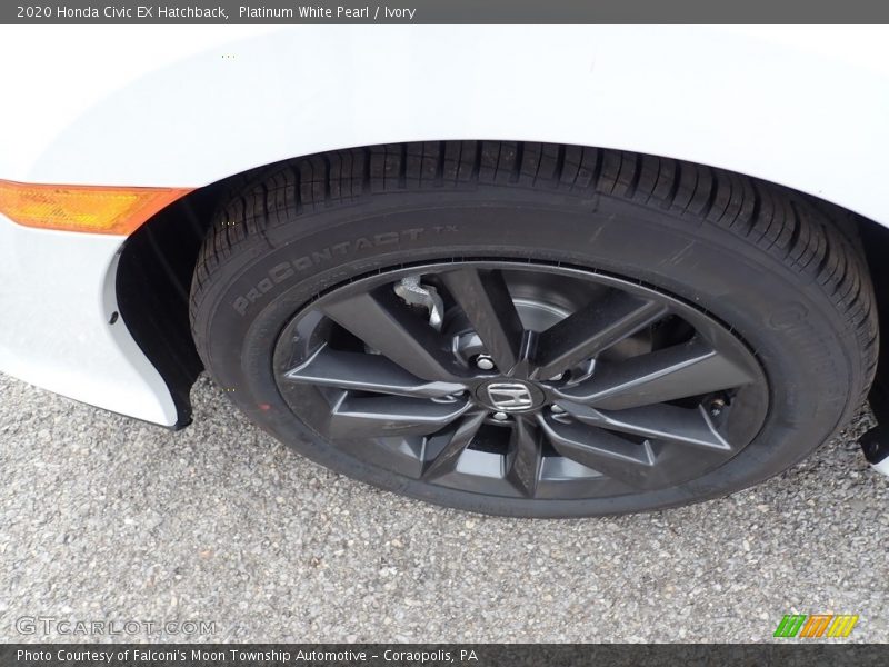 Platinum White Pearl / Ivory 2020 Honda Civic EX Hatchback