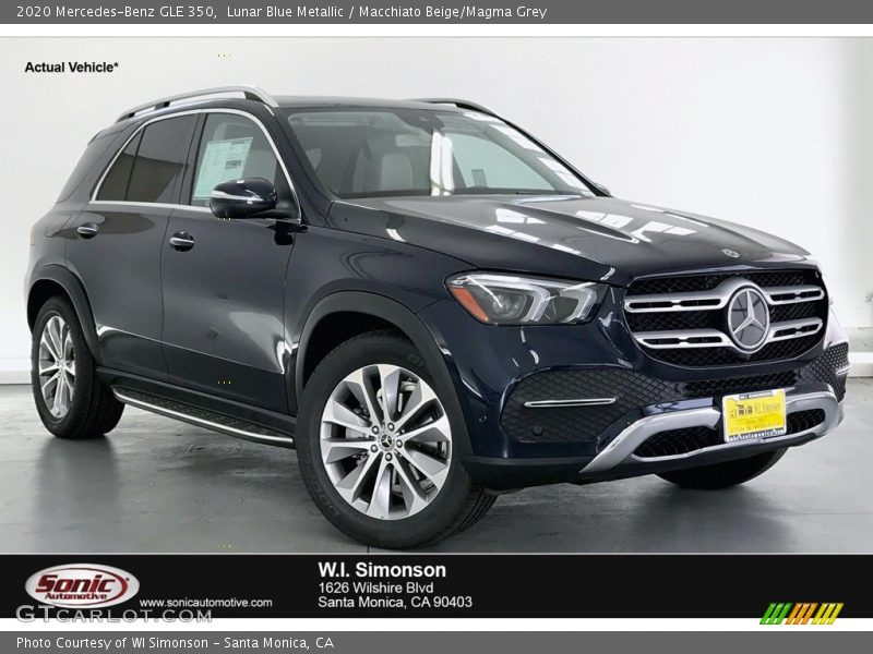 Lunar Blue Metallic / Macchiato Beige/Magma Grey 2020 Mercedes-Benz GLE 350
