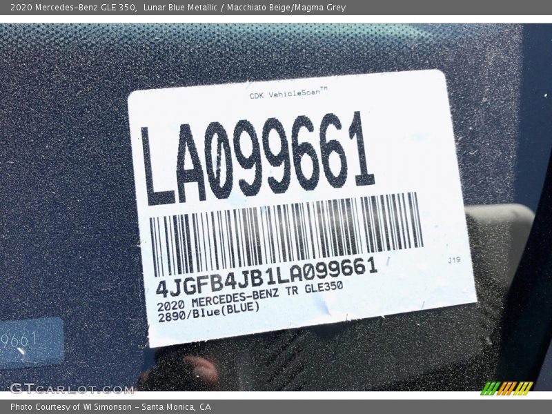Lunar Blue Metallic / Macchiato Beige/Magma Grey 2020 Mercedes-Benz GLE 350