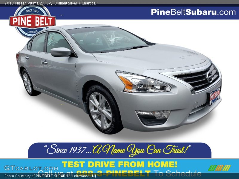 Brilliant Silver / Charcoal 2013 Nissan Altima 2.5 SV