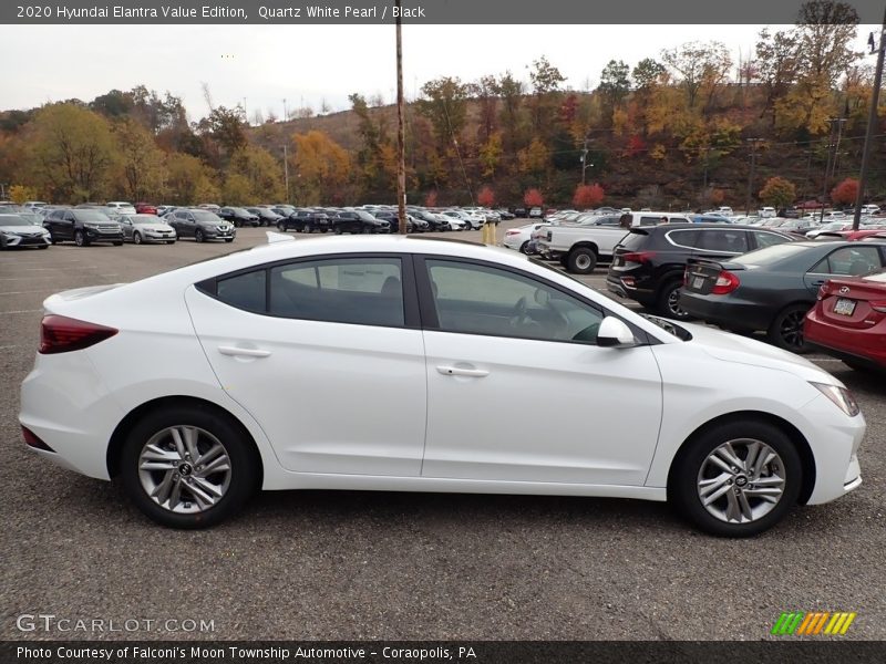 Quartz White Pearl / Black 2020 Hyundai Elantra Value Edition