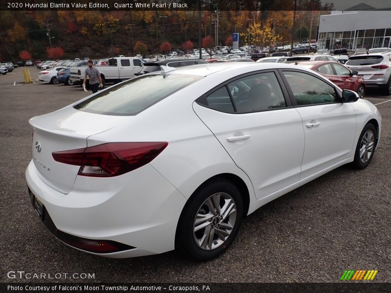 Quartz White Pearl / Black 2020 Hyundai Elantra Value Edition
