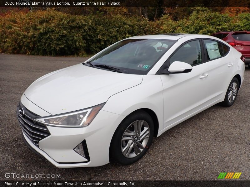 Quartz White Pearl / Black 2020 Hyundai Elantra Value Edition