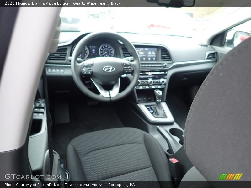 Quartz White Pearl / Black 2020 Hyundai Elantra Value Edition