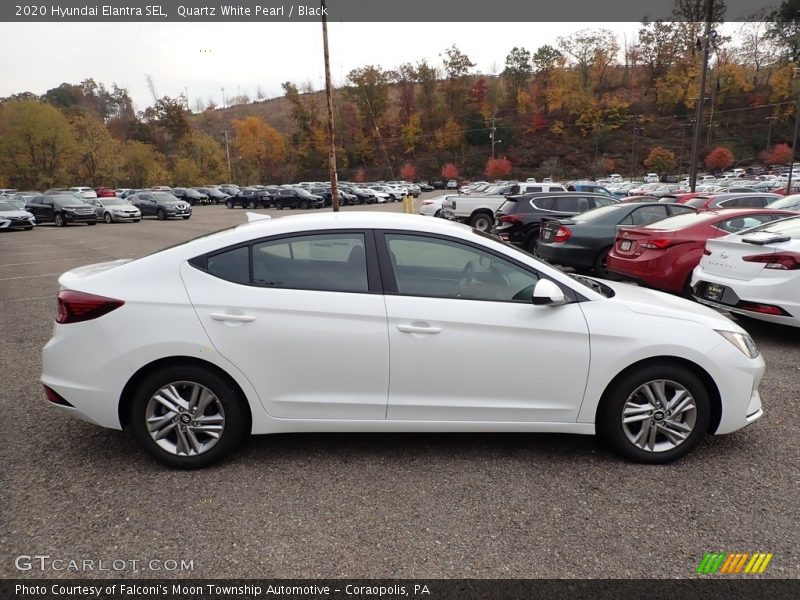 Quartz White Pearl / Black 2020 Hyundai Elantra SEL